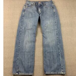 Levi’s 569 Jeans Men 29x30 Blue Denim Loose Straight Zip Fly Five Pocket Patch